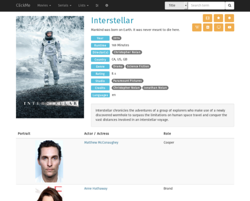 Clickme: Movie Interstellar